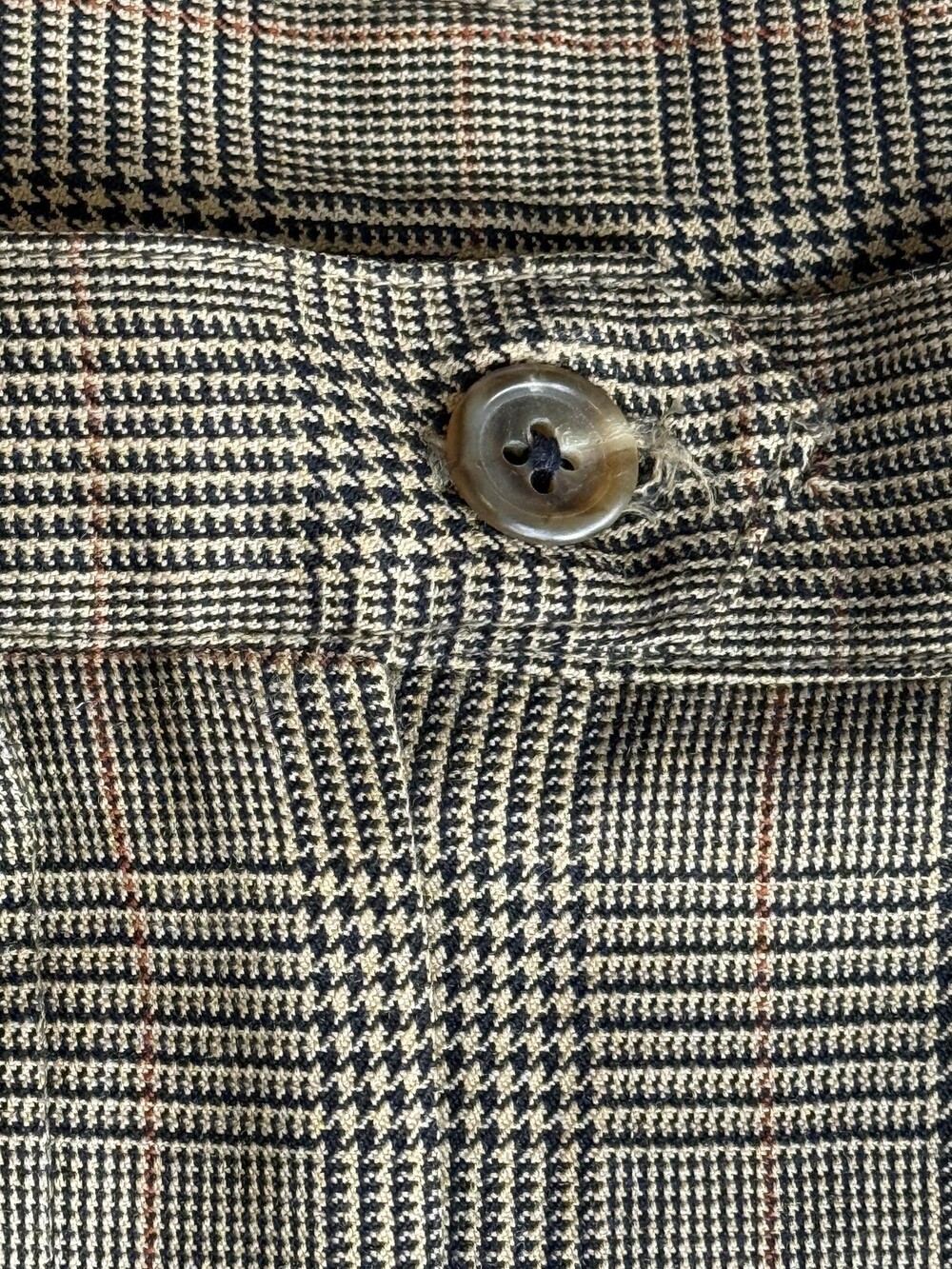 Lauren Ralph Lauren Pants Womens 4 Brown Plaid Wool Cuffed Tapered Altered - Picture 14 of 16
